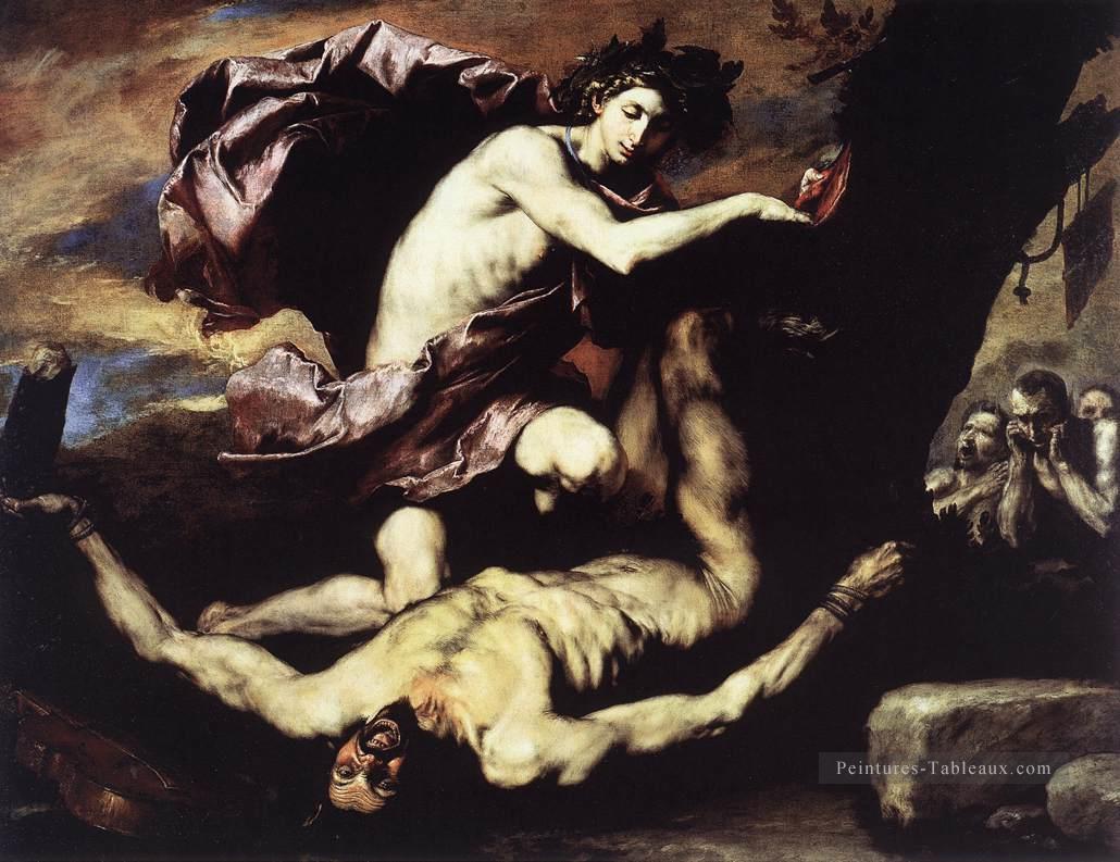 Apollon et Marsyas Tenebrism Jusepe de Ribera Peintures à l'huile